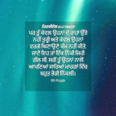 Picture 04 - ਹਿਜ਼ਕੀਏਲ 16:47 PANIRV - ਪਰ ਤੂੰ ਕੇਵਲ ਉਹਨਾਂ - Bible Verse Picture
