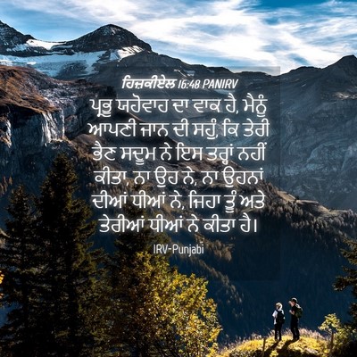 Picture 04 - ਹਿਜ਼ਕੀਏਲ 16:48 PANIRV - ਪ੍ਰਭੂ ਯਹੋਵਾਹ ਦਾ - Bible Verse Picture