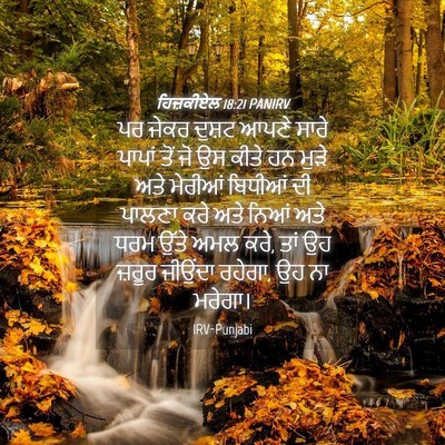 Picture 04 - ਹਿਜ਼ਕੀਏਲ 18:21 PANIRV - ਪਰ ਜੇਕਰ ਦੁਸ਼ਟ ਆਪਣੇ - Bible Verse Picture