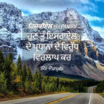 Picture 04 - ਹਿਜ਼ਕੀਏਲ 19:1 PANIRV - ਹੁਣ ਤੂੰ ਇਸਰਾਏਲ ਦੇ - Bible Verse Picture
