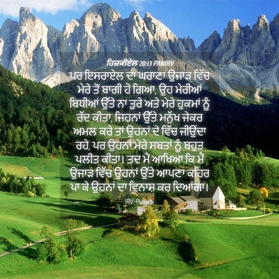 Picture 04 - ਹਿਜ਼ਕੀਏਲ 20:13 PANIRV - ਪਰ ਇਸਰਾਏਲ ਦਾ ਘਰਾਣਾ - Bible Verse Picture