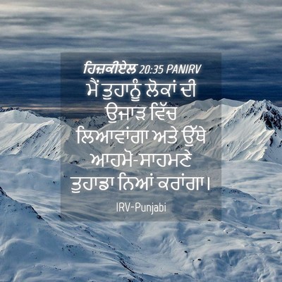 Picture 04 - ਹਿਜ਼ਕੀਏਲ 20:35 PANIRV - ਮੈਂ ਤੁਹਾਨੂੰ ਲੋਕਾਂ - Bible Verse Picture