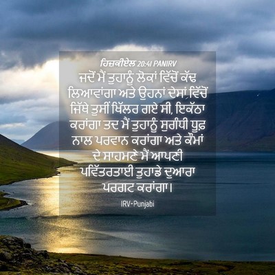 Picture 04 - ਹਿਜ਼ਕੀਏਲ 20:41 PANIRV - ਜਦੋਂ ਮੈਂ ਤੁਹਾਨੂੰ - Bible Verse Picture