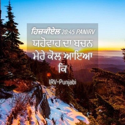 Picture 04 - ਹਿਜ਼ਕੀਏਲ 20:45 PANIRV - ਯਹੋਵਾਹ ਦਾ ਬਚਨ ਮੇਰੇ - Bible Verse Picture