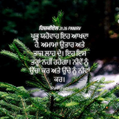 Picture 04 - ਹਿਜ਼ਕੀਏਲ 21:26 PANIRV - ਪ੍ਰਭੂ ਯਹੋਵਾਹ ਇਹ - Bible Verse Picture