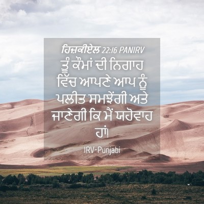 Picture 04 - ਹਿਜ਼ਕੀਏਲ 22:16 PANIRV - ਤੂੰ ਕੌਮਾਂ ਦੀ ਨਿਗਾਹ - Bible Verse Picture