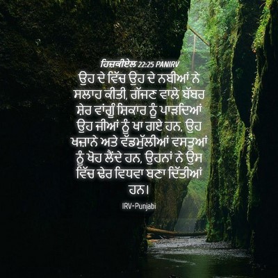 Picture 04 - ਹਿਜ਼ਕੀਏਲ 22:25 PANIRV - ਉਹ ਦੇ ਵਿੱਚ ਉਹ ਦੇ - Bible Verse Picture