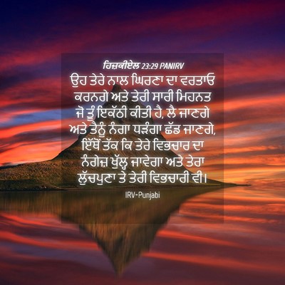 Picture 04 - ਹਿਜ਼ਕੀਏਲ 23:29 PANIRV - ਉਹ ਤੇਰੇ ਨਾਲ ਘਿਰਣਾ - Bible Verse Picture