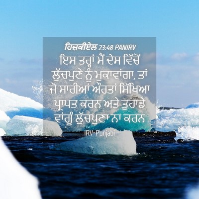 Picture 04 - ਹਿਜ਼ਕੀਏਲ 23:48 PANIRV - ਇਸ ਤਰ੍ਹਾਂ ਮੈਂ ਦੇਸ - Bible Verse Picture