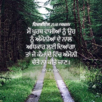 Picture 04 - ਹਿਜ਼ਕੀਏਲ 25:10 PANIRV - ਮੈਂ ਪੂਰਬ ਵਾਸੀਆਂ - Bible Verse Picture