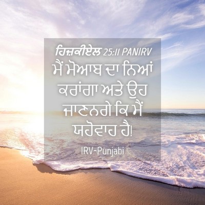 Picture 04 - ਹਿਜ਼ਕੀਏਲ 25:11 PANIRV - ਮੈਂ ਮੋਆਬ ਦਾ ਨਿਆਂ - Bible Verse Picture