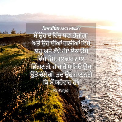 Picture 04 - ਹਿਜ਼ਕੀਏਲ 28:23 PANIRV - ਮੈਂ ਉਹ ਦੇ ਵਿੱਚ ਬਵਾ - Bible Verse Picture