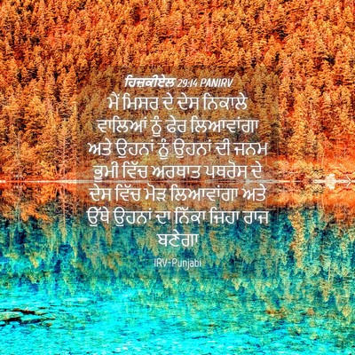 Picture 04 - ਹਿਜ਼ਕੀਏਲ 29:14 PANIRV - ਮੈਂ ਮਿਸਰ ਦੇ ਦੇਸ - Bible Verse Picture