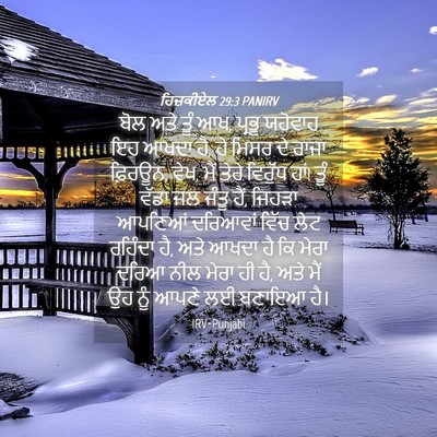 Picture 04 - ਹਿਜ਼ਕੀਏਲ 29:3 PANIRV - ਬੋਲ ਅਤੇ ਤੂੰ ਆਖ, - Bible Verse Picture