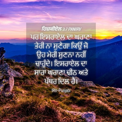 Picture 04 - ਹਿਜ਼ਕੀਏਲ 3:7 PANIRV - ਪਰ ਇਸਰਾਏਲ ਦਾ ਘਰਾਣਾ - Bible Verse Picture