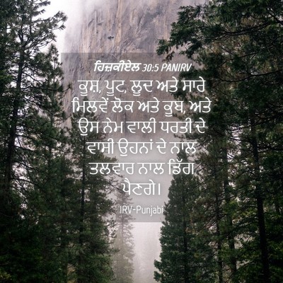 Picture 04 - ਹਿਜ਼ਕੀਏਲ 30:5 PANIRV - ਕੂਸ਼, ਪੂਟ, ਲੂਦ ਅਤੇ - Bible Verse Picture