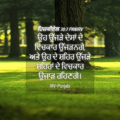 Picture 04 - ਹਿਜ਼ਕੀਏਲ 30:7 PANIRV - ਉਹ ਉੱਜੜੇ ਦੇਸਾਂ ਦੇ - Bible Verse Picture
