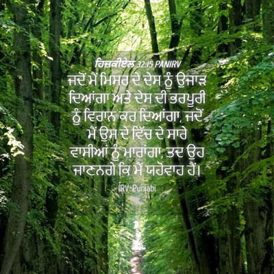 Picture 04 - ਹਿਜ਼ਕੀਏਲ 32:15 PANIRV - ਜਦੋਂ ਮੈਂ ਮਿਸਰ ਦੇ - Bible Verse Picture