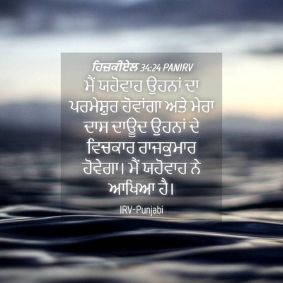 Picture 04 - ਹਿਜ਼ਕੀਏਲ 34:24 PANIRV - ਮੈਂ ਯਹੋਵਾਹ ਉਹਨਾਂ - Bible Verse Picture