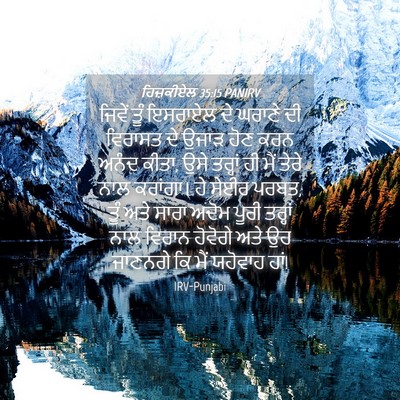 Picture 04 - ਹਿਜ਼ਕੀਏਲ 35:15 PANIRV - ਜਿਵੇਂ ਤੂੰ ਇਸਰਾਏਲ - Bible Verse Picture