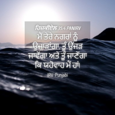 Picture 04 - ਹਿਜ਼ਕੀਏਲ 35:4 PANIRV - ਮੈਂ ਤੇਰੇ ਨਗਰਾਂ ਨੂੰ - Bible Verse Picture