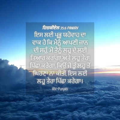 Picture 04 - ਹਿਜ਼ਕੀਏਲ 35:6 PANIRV - ਇਸ ਲਈ ਪ੍ਰਭੂ ਯਹੋਵਾਹ - Bible Verse Picture