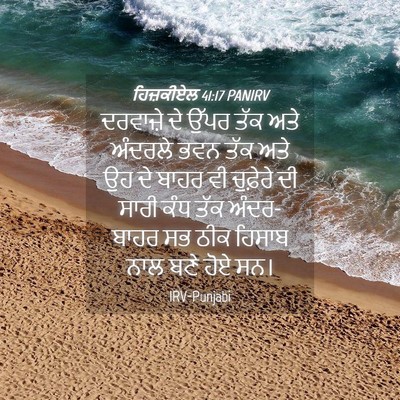 Picture 04 - ਹਿਜ਼ਕੀਏਲ 41:17 PANIRV - ਦਰਵਾਜ਼ੇ ਦੇ ਉੱਪਰ - Bible Verse Picture