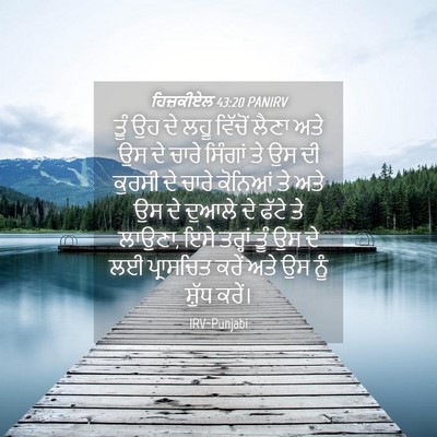 Picture 04 - ਹਿਜ਼ਕੀਏਲ 43:20 PANIRV - ਤੂੰ ਉਹ ਦੇ ਲਹੂ - Bible Verse Picture