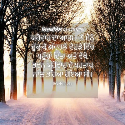 Picture 04 - ਹਿਜ਼ਕੀਏਲ 43:5 PANIRV - ਯਹੋਵਾਹ ਦਾ ਆਤਮਾ ਨੇ - Bible Verse Picture