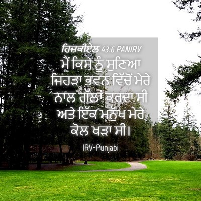 Picture 04 - ਹਿਜ਼ਕੀਏਲ 43:6 PANIRV - ਮੈਂ ਕਿਸੇ ਨੂੰ ਸੁਣਿਆ - Bible Verse Picture