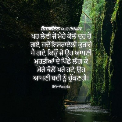 Picture 04 - ਹਿਜ਼ਕੀਏਲ 44:10 PANIRV - ਪਰ ਲੇਵੀ ਜੋ ਮੇਰੇ - Bible Verse Picture
