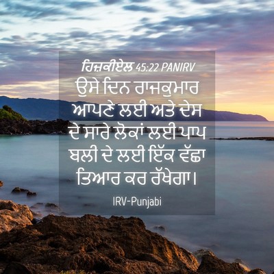 Picture 04 - ਹਿਜ਼ਕੀਏਲ 45:22 PANIRV - ਉਸੇ ਦਿਨ ਰਾਜਕੁਮਾਰ - Bible Verse Picture