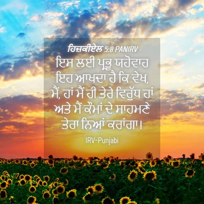 Picture 04 - ਹਿਜ਼ਕੀਏਲ 5:8 PANIRV - ਇਸ ਲਈ ਪ੍ਰਭੂ ਯਹੋਵਾਹ - Bible Verse Picture