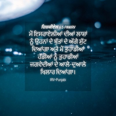 Picture 04 - ਹਿਜ਼ਕੀਏਲ 6:5 PANIRV - ਮੈਂ ਇਸਰਾਏਲੀਆਂ - Bible Verse Picture