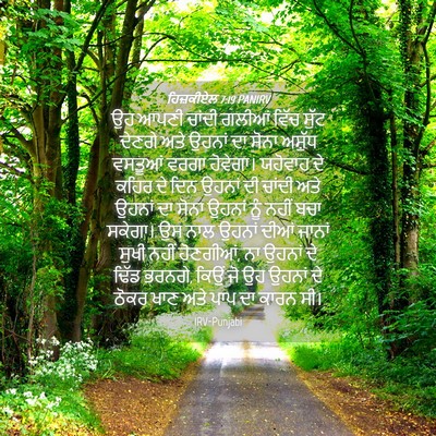 Picture 04 - ਹਿਜ਼ਕੀਏਲ 7:19 PANIRV - ਉਹ ਆਪਣੀ ਚਾਂਦੀ - Bible Verse Picture
