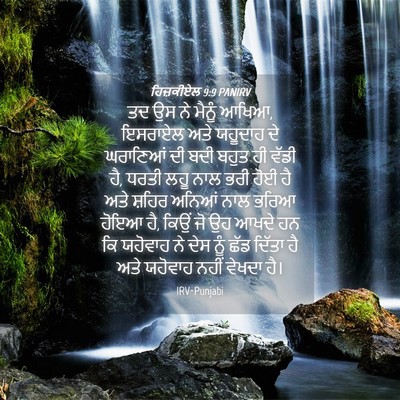 Picture 04 - ਹਿਜ਼ਕੀਏਲ 9:9 PANIRV - ਤਦ ਉਸ ਨੇ ਮੈਨੂੰ - Bible Verse Picture