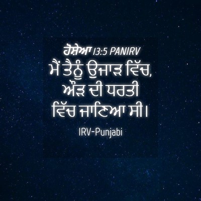 Picture 04 - ਹੋਸ਼ੇਆ 13:5 PANIRV - ਮੈਂ ਤੈਨੂੰ ਉਜਾੜ - Bible Verse Picture