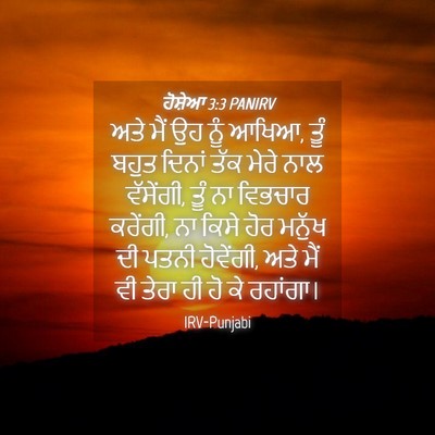 Picture 04 - ਹੋਸ਼ੇਆ 3:3 PANIRV - ਅਤੇ ਮੈਂ ਉਹ ਨੂੰ - Bible Verse Picture