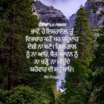 Picture 04 - ਹੋਸ਼ੇਆ 4:15 PANIRV - ਭਾਵੇਂ, ਹੇ ਇਸਰਾਏਲ, - Bible Verse Picture