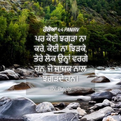 Picture 04 - ਹੋਸ਼ੇਆ 4:4 PANIRV - ਪਰ ਕੋਈ ਝਗੜਾ ਨਾ ਕਰੇ, - Bible Verse Picture