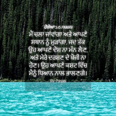 Picture 04 - ਹੋਸ਼ੇਆ 5:15 PANIRV - ਮੈਂ ਚਲਾ ਜਾਂਵਾਂਗਾ - Bible Verse Picture