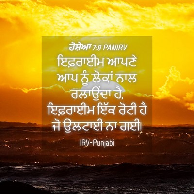 Picture 04 - ਹੋਸ਼ੇਆ 7:8 PANIRV - ਇਫ਼ਰਾਈਮ ਆਪਣੇ ਆਪ - Bible Verse Picture