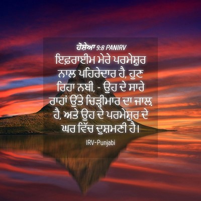 Picture 04 - ਹੋਸ਼ੇਆ 9:8 PANIRV - ਇਫ਼ਰਾਈਮ ਮੇਰੇ - Bible Verse Picture