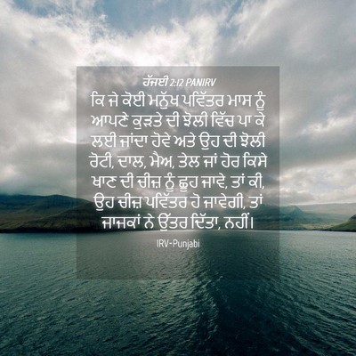 Picture 04 - ਹੱਜਈ 2:12 PANIRV - ਕਿ ਜੇ ਕੋਈ ਮਨੁੱਖ - Bible Verse Picture