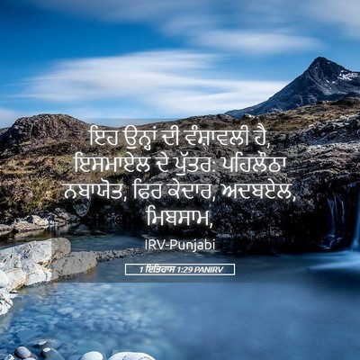 Picture 05 - 1 ਇਤਿਹਾਸ 1:29 PANIRV - ਇਹ ਉਨ੍ਹਾਂ ਦੀ - Bible Verse Picture