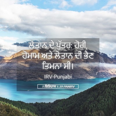 Picture 05 - 1 ਇਤਿਹਾਸ 1:39 PANIRV - ਲੋਤਾਨ ਦੇ ਪੁੱਤਰ: - Bible Verse Picture