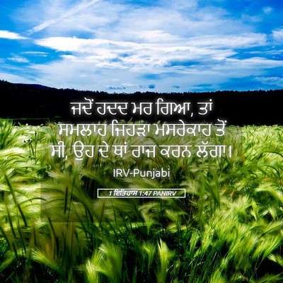 Picture 05 - 1 ਇਤਿਹਾਸ 1:47 PANIRV - ਜਦੋਂ ਹਦਦ ਮਰ ਗਿਆ, - Bible Verse Picture