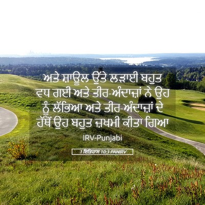 Picture 05 - 1 ਇਤਿਹਾਸ 10:3 PANIRV - ਅਤੇ ਸ਼ਾਊਲ ਉੱਤੇ - Bible Verse Picture