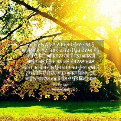 Picture 05 - 1 ਇਤਿਹਾਸ 10:4 PANIRV - ਤਦ ਸ਼ਾਊਲ ਨੇ ਆਪਣੇ - Bible Verse Picture