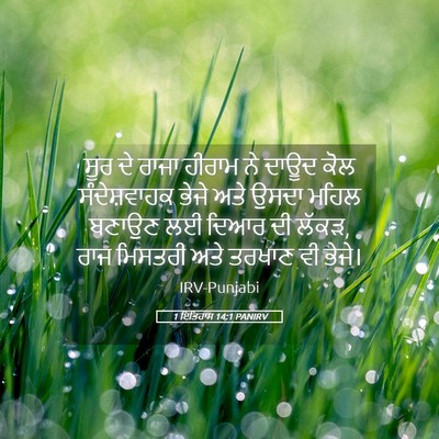 Picture 05 - 1 ਇਤਿਹਾਸ 14:1 PANIRV - ਸੂਰ ਦੇ ਰਾਜਾ ਹੀਰਾਮ - Bible Verse Picture